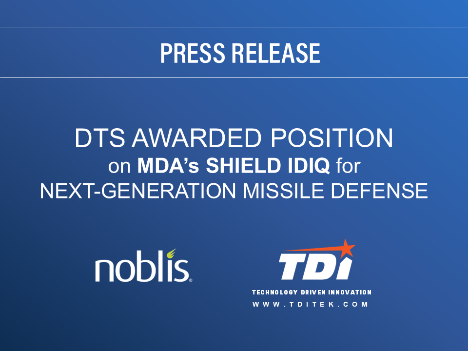 Noblis and TDI Press Release Announcement Image